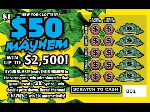 $1 $2,500 MAYHEM NEW - WIN! Lottery Bengal Scratch instant tickets WIN!!  NEW TICKET TUESDAY