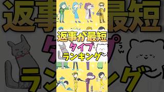 【16TYPE】返事が最短すぎるランキング #mbti #16パーソナリティ #shorts #ランキング