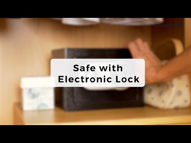 InnovaGoods Safeck Caja Fuerte con Cerradura Electrónica 23x17x17,3cm Negra video