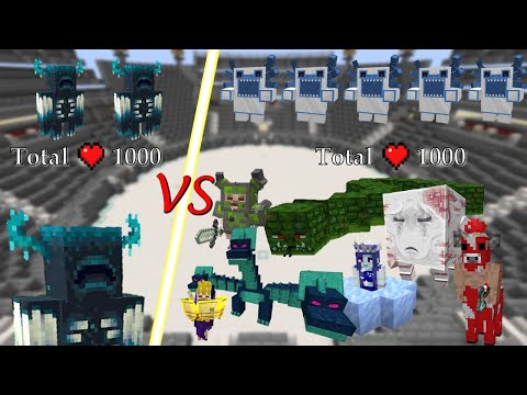 Warden VS The Twilight Forest Boss! Which one will win? Minecraft mob battle!