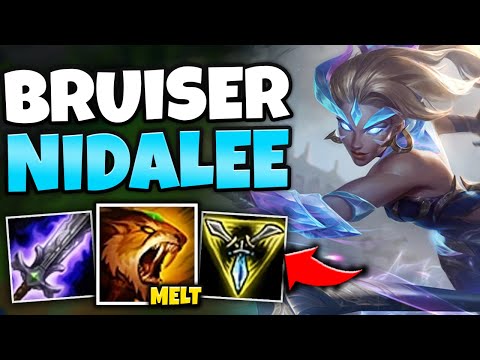 ONE COUGAR FORM Q DOES HOW MUCH DAMAGE?! BRUISER NIDALEE TOP IS HIDDEN OP - League of Legends