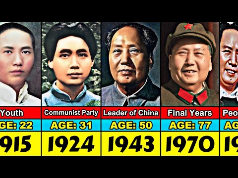 Mao Zedong Transformation From 20 to 82 Year Old