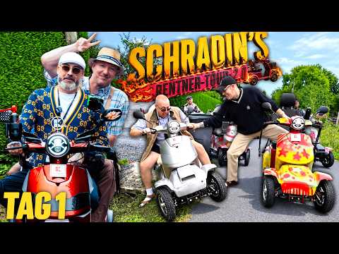 TAG 1 von SCHRADIN'S RENTNERTOUR 2.0👴🏻🔥HEFTIGER UNFALL & MEGA CRASHOUT🤬 mit SIDO, MONTE, ZARBEX & CO