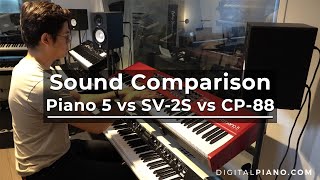 Video thumbnail for Sound Comparison Nord Piano 5 vs Korg SV-2S vs Yamaha CP-88 | Digitalpiano.com by Digitalpianocom