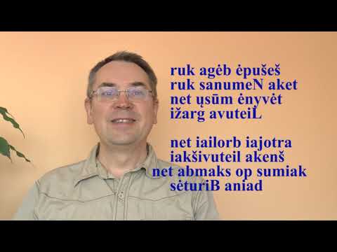 LITHUANIAN LESSON 109 - READING BACKWARDS - Skaitom iš kito galo