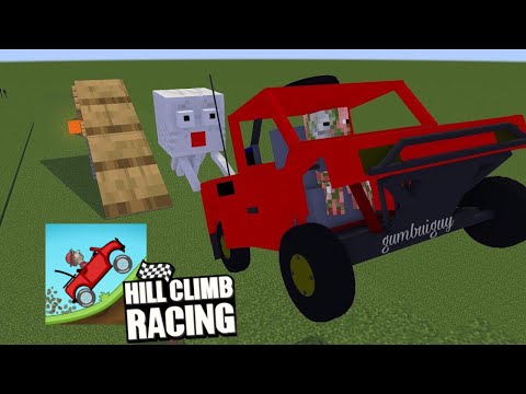 HILL CLIMB RACE CHALLENGE- Minecraft Animation