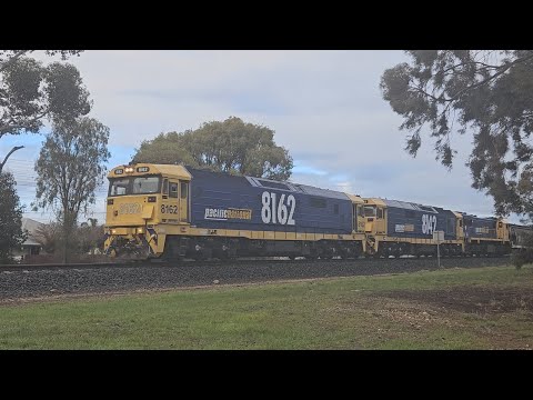 7734V PN loaded grain service Dimboola to Geelong, 0830, 21/8/24, Horsham VIC