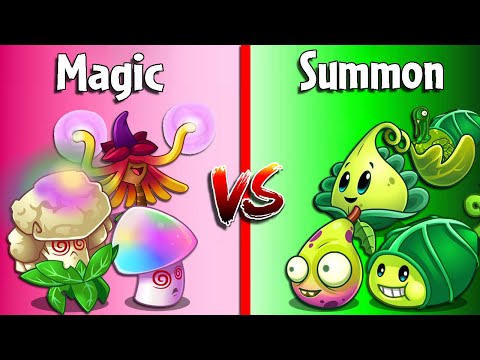 MAGIC vs SUMMON - Which Team Plant Is Best? - PvZ 2 Plant vs Plant
