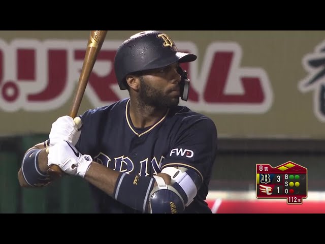 【8回表】 バファローズ・ロドリゲス フェンス直撃のタイムリー2ベースヒット!! 2020/7/24 E-B