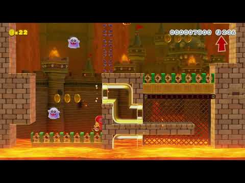 昇れ! 溶岩エレベーター / Lava Elevator by ケイノックス 🍄 Super Mario Maker 2 ✹Switch✹ #aoi