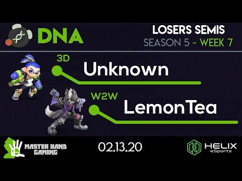 DNA S5:W7 - 3D | Unknown (Inkling) Vs. W2W | LemonTea (Wolf) - L Semifinals