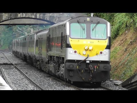 Irish Rail 201 Class Loco + Enterprise Train - Killester Station, Dublin