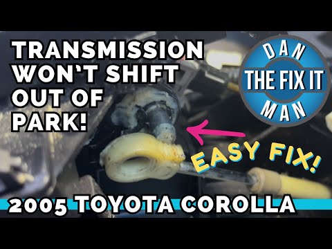 2002 - 2008 Toyota Corolla Matrix Pontiac Vibe Won't Shift Gears! How To Replace Shift Cable Bushing