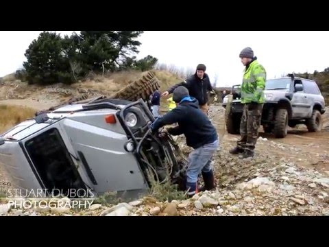 Mercedes G Wagon tips over at off-road course