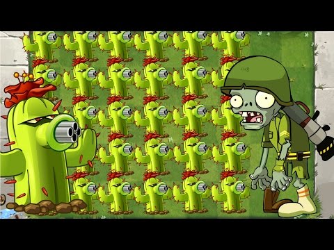 Plants vs Zombies 2 MOD Monster Cactus Challenge vs Gargantuar Primal Top Level PVZ 2