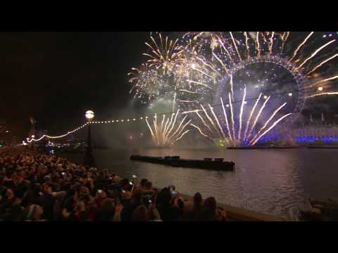 New Years Fireworks London 2017 Full HD