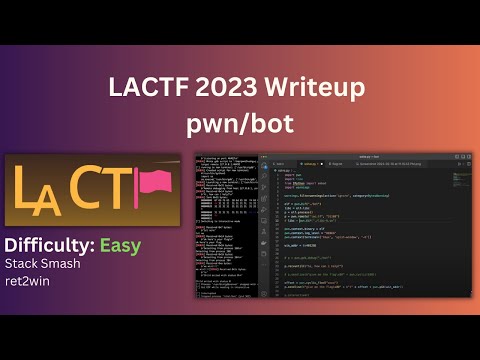 ret2win buffer overflow - LACTF2023 - pwn/bot
