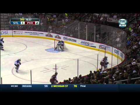 Patrik Berglund wrist shot goal 2-1 St. Louis Blues vs Phoenix Coyotes  3/2/14 NHL Hockey.