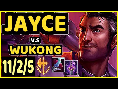 JAYCE vs WUKONG - QUADRAKILL 11/2/5 KDA TOP GAMEPLAY - KR Ranked GRANDMASTER