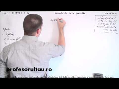 calcul algebric aplicatii rezolvate - profesorultau.ro