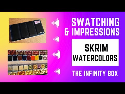 SKRIM Watercolors Infinity Box | Swatching & First Impressions of Shifters, Metallics and Glow Paint