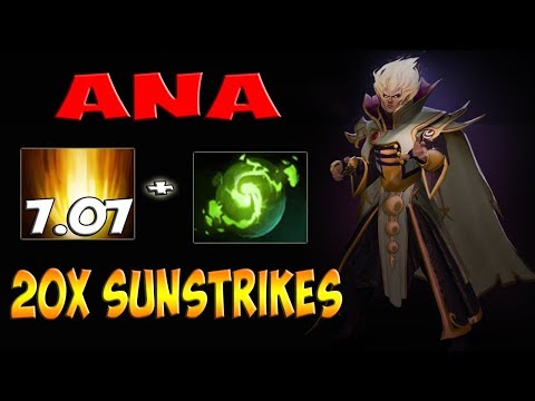 Ana Invoker CATACLYSM 20x SUNSTRIKE 7.07 30 Kills Gameplay Dota 2