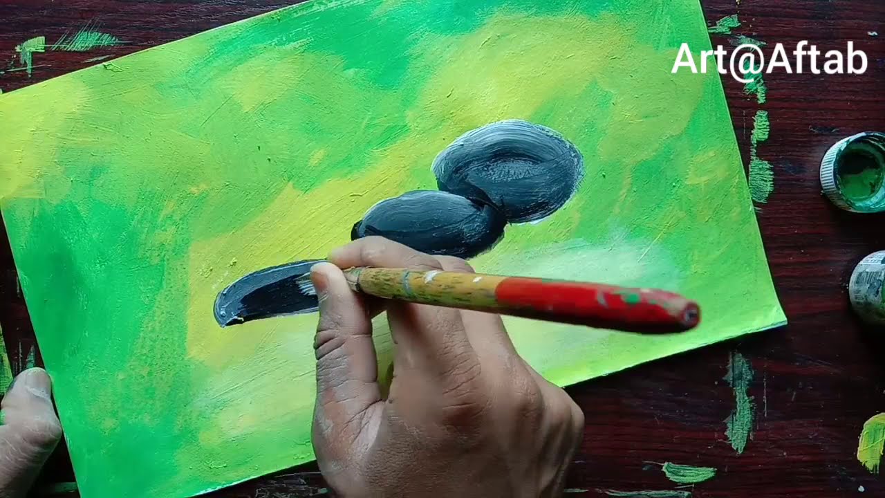 acyrlic painting on canvas by aftab