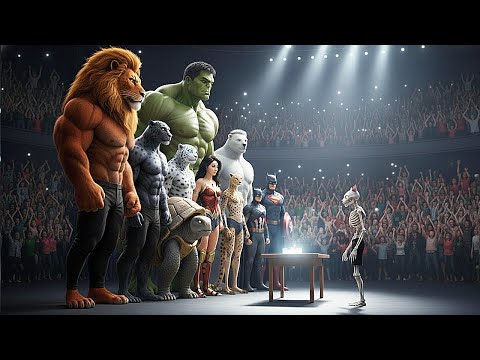 Skinny Cat Vs 10 Giant Muscle Heroes in Epic Slapping Tournament – Most Insane Battle Ever!