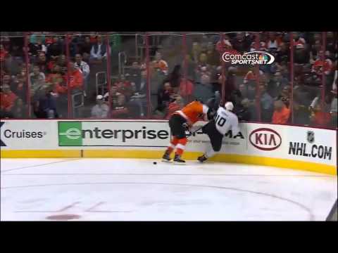 Nicklas Grossmann Flattens Corey Perry - October 29th, 2013