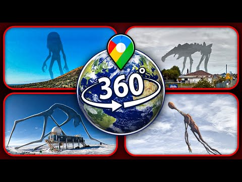 TOP 4: SCARY Giant Monsters Found on Google Earth — VR 360°