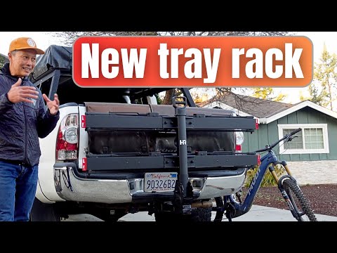 Hollywood CrossTrack wheel-hold rack - Test and review of this new hitch tray rack option