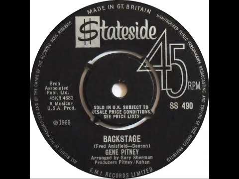 UK New Entry 1966 (48) Gene Pitney - Backstage