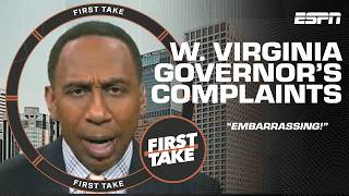 'EMBARRASSING! CHILDISH!' 🔊 Stephen A. calls out WV Governor's campaign against UNC | First Take
