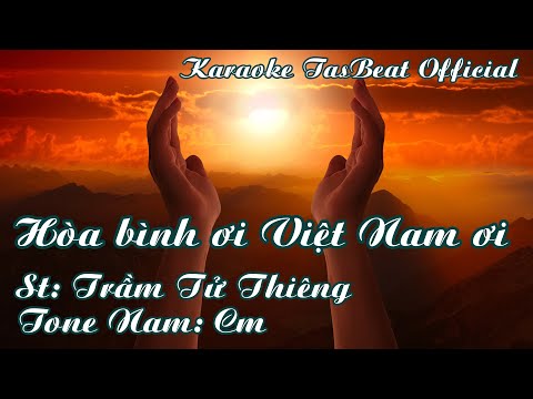 Karaoke Hòa Bình Ơi Việt Nam Ơi Tone Nam | TAS BEAT