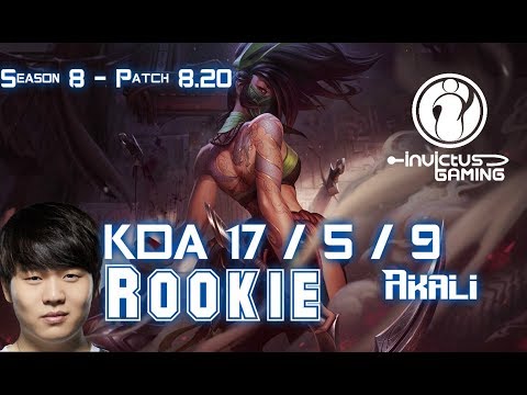 IG Rookie AKALI vs ORIANNA Mid - Patch 8.20 KR Ranked