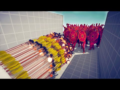 300x SPARTANS vs GODS IN THE CORRIDOR - Totally Accurate Battle Simulator TABS