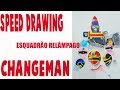 SPEED DRAWING ESQUADÃO RELÂMPAGO CHANGEMAN ALEX ART SPEED