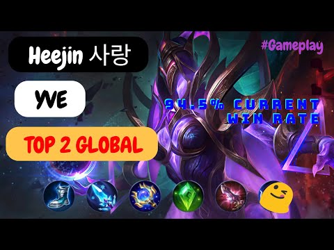 Yve 94.5% Current Win Rate - Top 2 Global Yve Heejin 사랑 - Mobile Legends Gameplay and Build