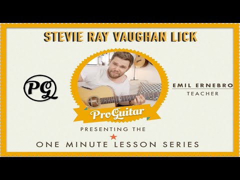 Emil Ernebro Lesson - Stevie Ray Vaughan Style Lick