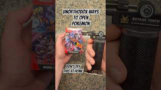 Unorthodox Ways To Open Pokemon #pokemon #pokemoncards #pokemontcg #destinedrivals #shorts
