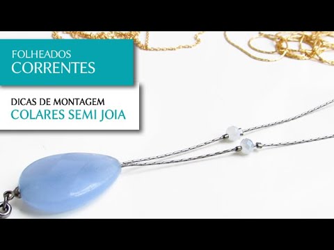 Novas Correntes Folheadas para Montagem de Semi Joias - Pedra Mística
