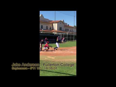Jake Anderson - Fullerton College Sophomore 1B - 2018