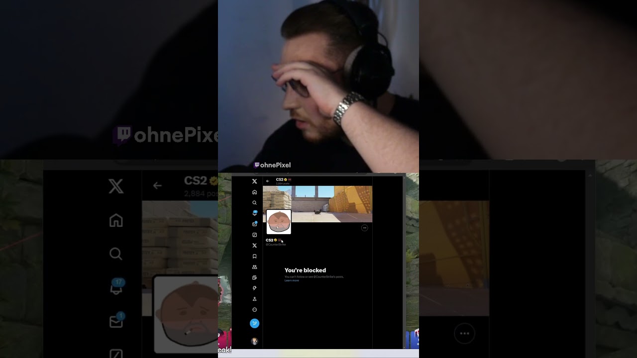 ohnePixel Blocked by Counter-Strike on Twitter 💀 #ohnepixel #cs2 #csgo #counterstrike #funny