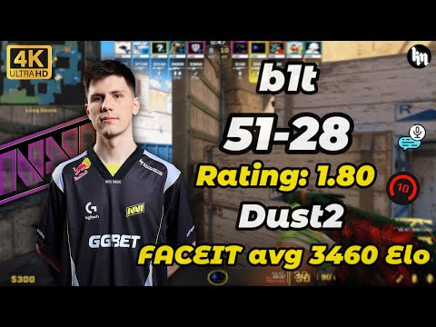 b1t (51-28) Rating: 1.80 (Dust2) | FACEIT 3480 Elo | Dec 18, 2025 | CS2 POV/DEMO
