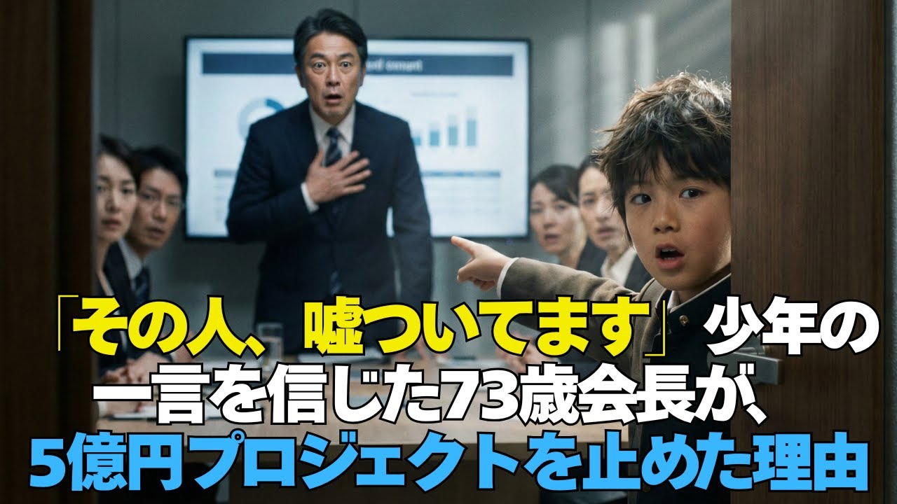 「その人、嘘ついてます」少年の一言を信じた73歳会長が、5億円プロジェクトを止めた理由