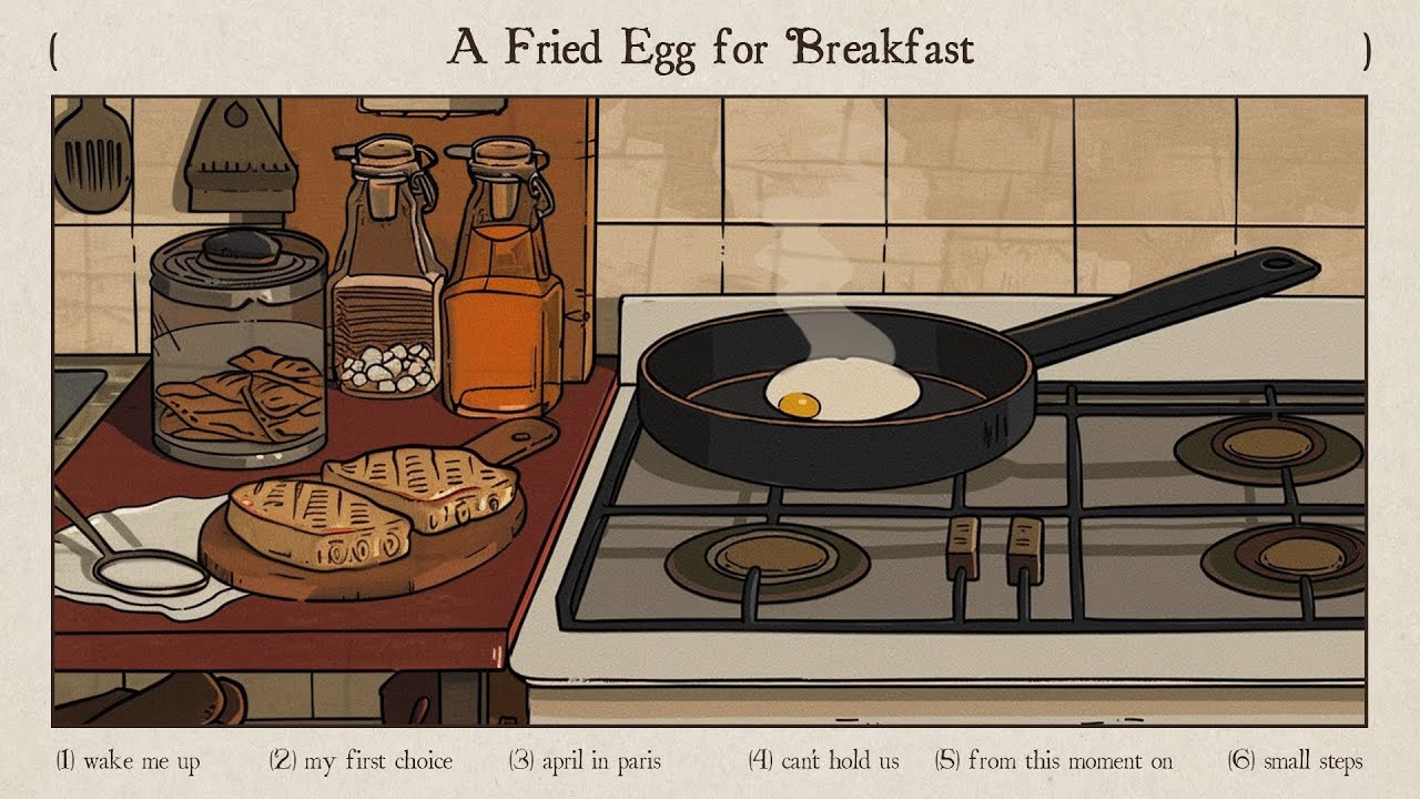 a fried egg for breakfast 🍳 morning jazz playlist to start your day