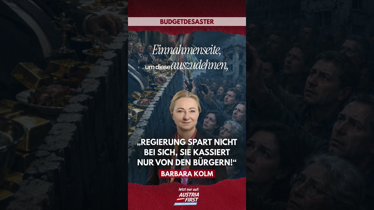 Regierung spart nich bei sich, sie kassiert von den Bürgern! - Barbara Kolm