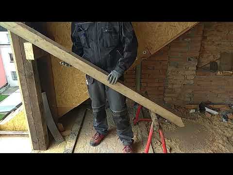 Pokus funkčnosti sedla. Krov - tesařský spoj sedlo