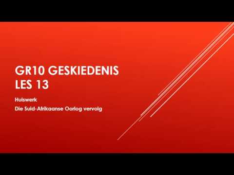 GESKIEDENIS GRAAD 10: 26 Mei 2020 - periode 4 (26104)