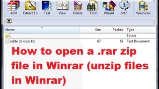 How to open a .rar zip file in Winrar (unzip files in Winrar)
